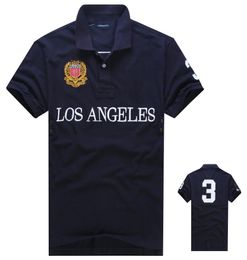 Nouveau LOS ANGELES City Edition Polos à manches courtes de haute qualité 100% coton Technologie de broderie pour hommes T-shirt décontracté à la mode S-5XL