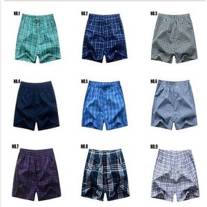 Nuevo lote de ropa interior de algodón para hombre, Boxer a cuadros, pantalones para dormir, calzoncillos Ss, marca de alta calidad, ropa de casa informal holgada para hombre, bragas 257R