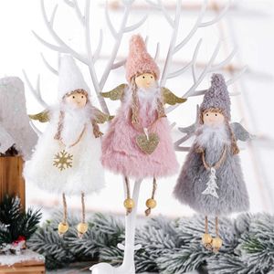 Nieuwe liefde engel grensoverschrijdende pluche meid kerstdecoraties creatieve kerstboom hanger kindercadeaus