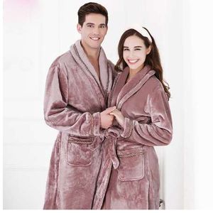 Nouvel amour Couples Robe automne hiver hommes vison flanelle épais chaud peignoirs mâle maison léopard peignoirs de bain Vs Tmall