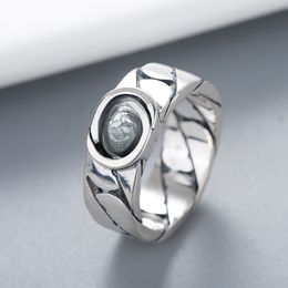 Nieuwe liefde ringen designer sieraden mode gestreepte brief universele 925 verzilverd retro roestvrijstalen ring party engagement Val325F