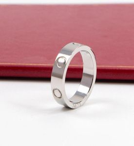 Nieuwe liefdesschroefontwerper Design titanium ring klassieke sieraden mannen en vrouwen paar ringen moderne stijl band 5mm3250673