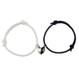 Nouvel amour souhaitant pierre perles magnétiques Couple Bracelet chagrin épissure aimant réglable femmes main corde pendentif