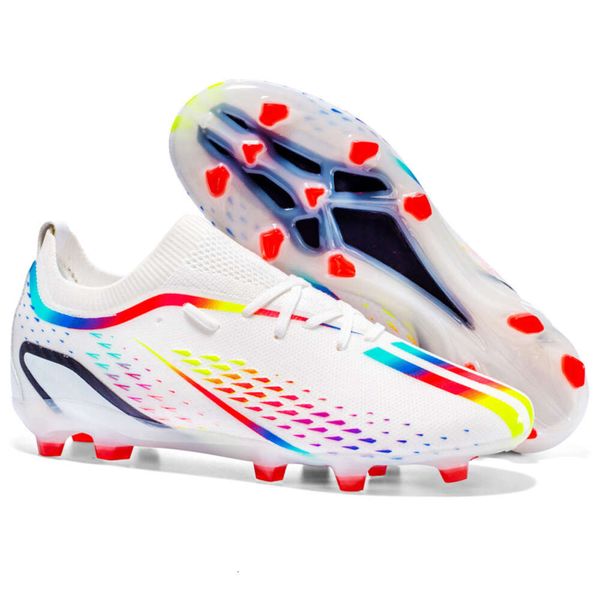 Nouvelles bottes de Football basses pour jeunes AG TF chaussures de Football pour hommes noir blanc bleu chaussures d'entraînement antidérapantes
