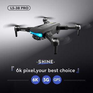 F6 Professional Drone 6K HD Camera 5G WiFi FPV Drone Simulators GPS Long Distance Quadcopter 1000m Aerial Photography Rc helicopter LS-38