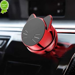 Nieuwe gelukkige kattenauto telefoonhouder 360 graden magnetische metaal mobiele telefoonhouder voor iPhone 12 13 Pro Max Xiaomi iPad auto -accessoires