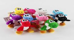 Nieuwe LUIGI Bros Yoshi Dinosaurus Knuffel Hangers met Sleutelhangers Gevulde Poppen Voor Geschenken 4 inch 10cm1203546