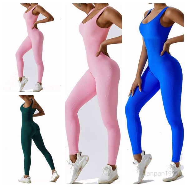 Nuevos atuendos de yoga de lululemen de primavera traje de yoga sin costuras baile endurecimiento del ejercicio de ejercicio conjunto de body bodysuit de gimnasio