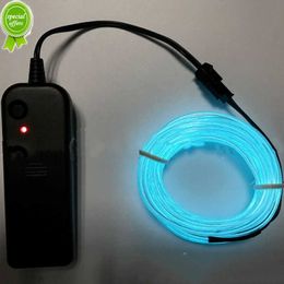 Nieuwe Lichtgevende EL Draad Kabel 1 m/3 m/5 m Auto-interieur Sfeer Verlichting Dance Party Thuis neon DIY Kostuums Decor LED Strip omgevingslicht