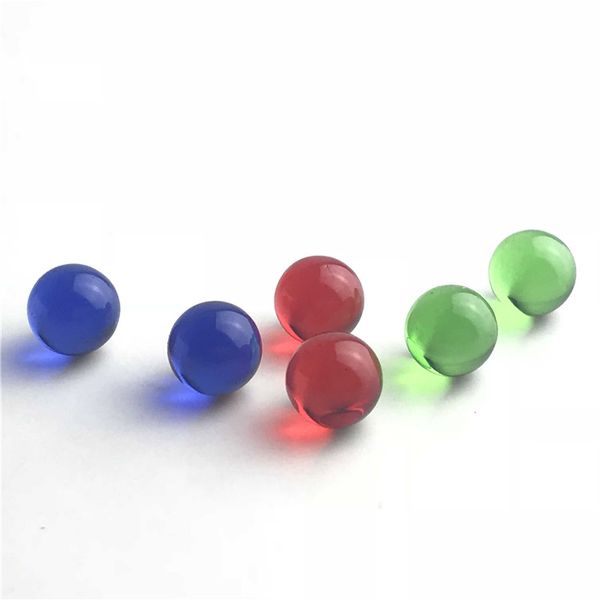 Nuevo inserto de bola de perla Terp de cuarzo de 6 mm y 8 mm que brilla intensamente con perlas superiores de Terp de vidrio transparente azul verde rojo para fumar de cuarzo