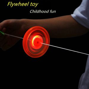 New Luminous Hand Pull Luminous Flashing Rope Flywheel Toy Led Light Toy Novelty Children Flywheel Flash Gyro Gift Toys