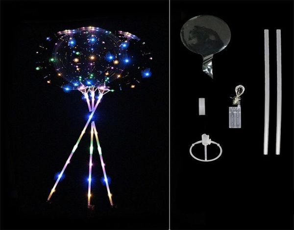 Nuevos globos luminosos LED con gigante de palo brillante globo iluminado a globos para niños fiestas de cumpleaños de la boda 1098 v24876322