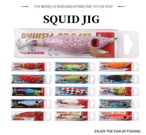 Nieuwe Lichtgevende Inktvis Jig lokt haak 10 cm 10g octopus Crankbaits Garnalen vissen lokken garnalen harde Baits8349790