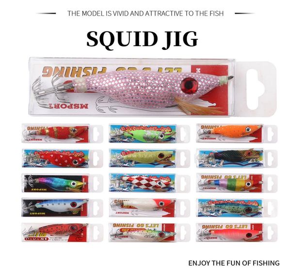 Nuevo calamar luminoso conojo de tierras de jig 10 cm 10g Octopus Crankbaits Langostino de pesca Camión de camarones 8349790