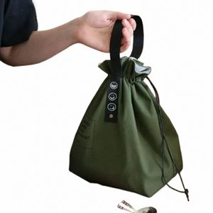 Nouveau sac à lunch toile cordon isolant et stockage à froid grande capacité Cam étudiant employé de bureau sac à lunch X1xu #