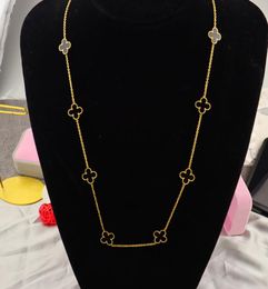 Collier de luxe avec pendentif trèfle 10, bijoux pour femmes, cadeau 9956341, nouvelle collection