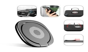 Nouveau support de bague de doigt en métal de luxe à 360 degrés pour smartphone, support de doigt pour téléphone portable, pour iPhone 7 6, tablette Samsung avec Pack9273926