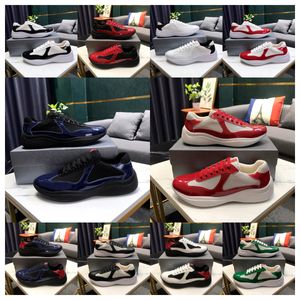Nuevos zapatos de diseñador de la Copa América de Luxury para hombres marcas de zapatillas de zapatillas de deporte de patente de cuero negro plato de placa forma chaussure caminando casas casuales de taza de las americanas entrenadores