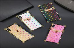 Nieuwe luxe bling love heart bijen cover square case voor iPhone12Promax 11 promax x xr xsmax SE2020 678 plus frame flash case4459863