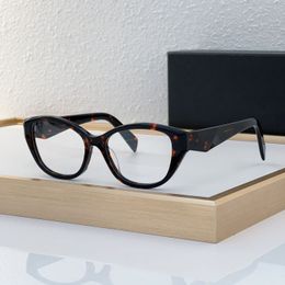 Nieuw luxemerk Azijn vierkant frame glazen Optische bril Menglazen leesbril Damesmode Gepersonaliseerde pure handgemaakte PR14ZV -bril