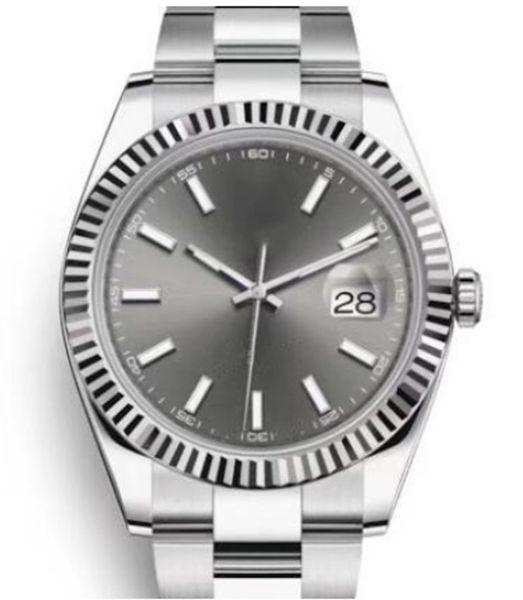 NUEVA Marca de lujo ST9 Reloj mecánico automático para hombres Datejust Dial gris Bisel estriado 116333 126334 Caja de acero inoxidable 2813 Relojes de pulsera Regalo Envío gratuito