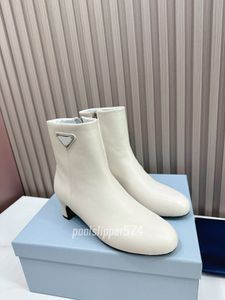 Nouvelle marque de luxe femmes bottes d'hiver à talons hauts talon fin en daim cuir mode chaussures courtes bottes