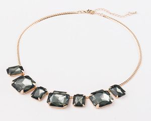 Nieuwe luxe charme vrouwen kristal choker ketting sieraden goldcolor big blad slabbetje dikke verklaring maxi ketting n0229148426