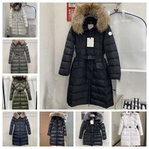 Nouveau manteau de luxe designer doudoune femme veste badge brodé longue doudoune femme sur le genou épaissi vestes chaudes femmes