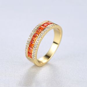 S925 Sterling Silver Ring Micro Set AAA Zirkon Ruby Ring Plated 18K Gold Luxury Ring European and American Hot Vintage Ring Fashion Women High End Ring Sieraden Gift SPC