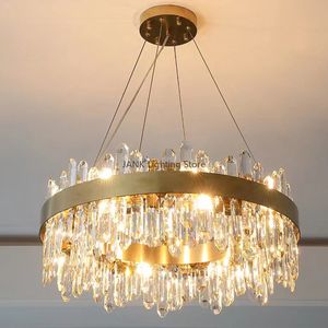 Nieuwe luxe kristallen kroonluchter slaapkamer eetkamer hanglamp eenvoudige high-end hangende indoor LED-verlichting decoratieve lampen
