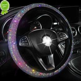 Nieuwe Luxe Kristal Kleurrijke Strass Auto Stuurwiel Covers Vrouwen Diamante Auto Bedekt Stuurwiel Case Interieur Accessoires