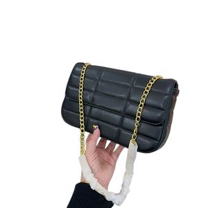 Nouveau sac de créateur de luxe sacs à bandoulière en cuir souple à carreaux 3 couleurs sac à main de shopping chaîne en métal recueillir bandoulière chaîne réglable femmes élégant design classique
