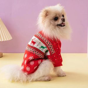 Nouveau designer de concepteur de luxe Vêtements de chiens chauds de Noël animaux de compagnie pour petits chiens chéle d'hiver sweater imprime