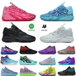 Nieuwe luxe designer lamo balschoenen basketbalschoenen dames heren MB 02 03 Rick en Morty Queen City Fade Galaxy Lunar New Year Jade Platfrom sport sneakers trainers