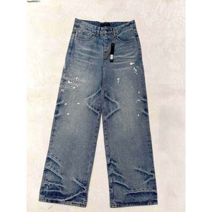 Nouveau concepteur de luxe hommes jeans évasés mode hommes décontracté évasé jean cloche-bas pantalon lettre broderie lettres hip hop rue