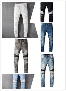 Nouveau concepteur de luxe hommes jean jambe mince Denim mode Cowboy mâle maigre jambe mince crayon pantalon classique Hip Hop pantalon taille 271S
