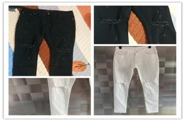 Nouveau concepteur de luxe en jean jean lavé design blanc slimleg jeans léger en denim stretch en jean skinny jeans skinny pantalon 299461340