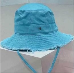 Neue Luxus-Designer-Frauen-Sommer-Casquette-Fedora-Metall-Logo-Hüte mit breiter Krempe Le Bob Artichaut Woman Brand Bucket Hats7689016