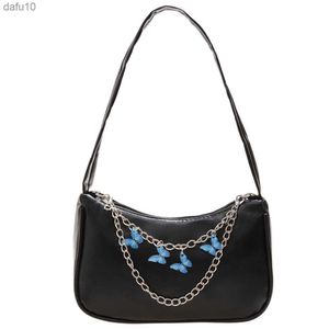 Nuevo bolso de diseñador de lujo para mujer 2023 bolso de axila de tendencia bolso de cadena de mariposa de Color caramelo bolso de hombro femenino bolso de compras para mujer