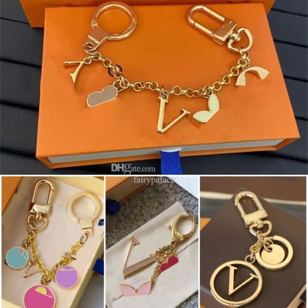 Nouveaux designers de luxe porte-clés Lettres avec diamants designers porte-clés voiture porte-clés femmes boucle bijoux porte-clés sacs pendentif Gi2869