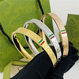 Nieuwe Luxe Dubbele G Snap Bangle Armband Mode Paar Mannen Vrouwen Armband Klassieke Rvs Designer Armbanden Sieraden Goud zilver Rose Goud