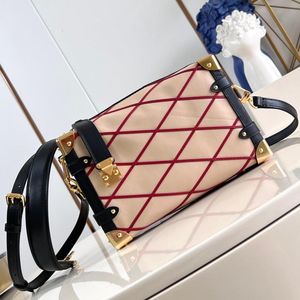 Nieuwe luxe beroemde designer tas Michael Kadar Hoogwaardige mode Handtas Europa en America Style Rhombic Small Square Bag Soft Sheepskin Shoulder Crossbody Tas