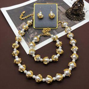Collier Long de perles de verre de luxe, boucles d'oreilles, chaîne de pull, ensembles de bijoux de mariage, N021, nouvelle collection