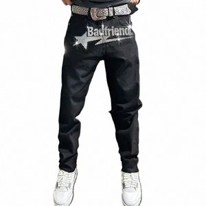 Nieuwe Luxe Heren Zwarte Stretch Slim Fit Gat Jeans Hot Boren Designer Punk Broek Straat Denim Rijnste Potlood Broek Y2k n9S2 #