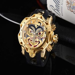 Nouvelles montres de sport de luxe pour hommes série Clown montre à Quartz dorée pour hommes calendrier bracelet en Silicone montre-bracelet 257l
