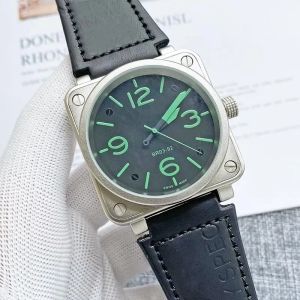 Nieuwe luxe herenhorloges Drie steken 46 mm formaat automatisch Mechanisch horloge designer polshorloges van hoge kwaliteit Topmerk lederen band Modecadeau 012