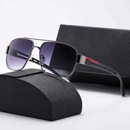 Nouvelles lunettes de soleil ovales de luxe pour hommes concepteur nuances d'été lunettes polarisées noir vintage lunettes de soleil surdimensionnées de femmes lunettes de soleil hommes avec boîte 002