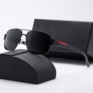 Nieuwe luxe ovale zonnebrillen voor mannen Designer Zomertinten Gepolariseerde bril in de bril zwarte zonnebril met vrouwen Beach Fashion Sunglasses Goede kwaliteit Bescherming Wihe Box