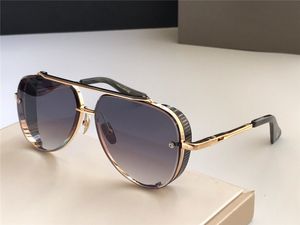 Nouvelles lunettes de soleil populaires en édition limitée huit hommes Design K Gold Retro Pilots Frame Crystal Cutting Lens Top Quality