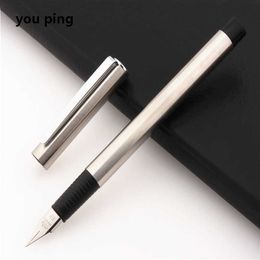 Nieuwe luxe kwaliteit Jinhao 36 Silver Colors Business Office Fountain Pen Student School Stationery Supplies Ink Calligraphy Pen